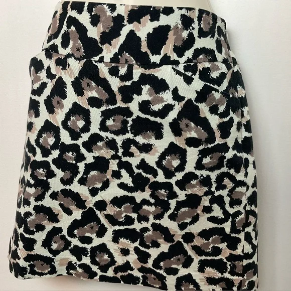 LOFT lot of 2 Leopard Print & Geometric Skirts - Linen and Cotton blends *Coupon - Picture 3 of 15